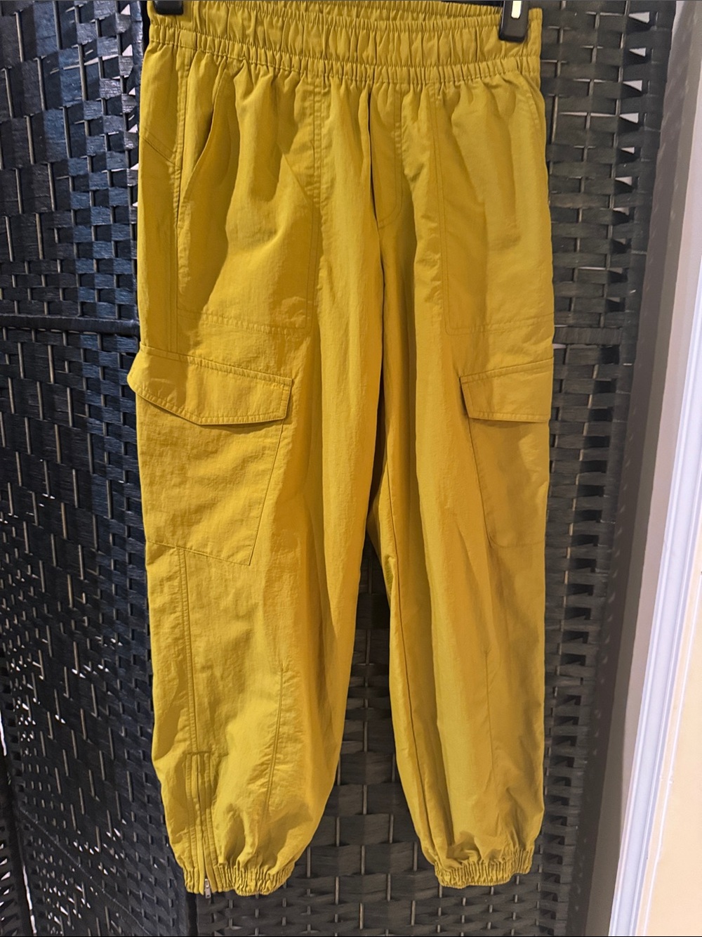Old Navy Mustard Yellow Cargo Jogger Pants